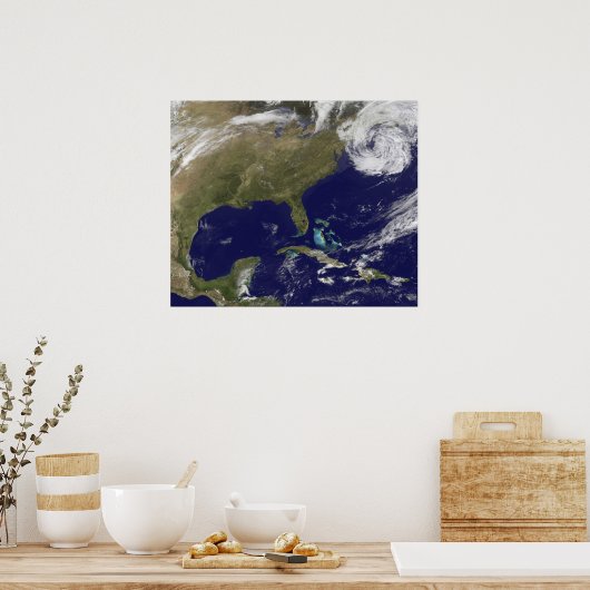 州東海岸の統一された衛星表示 ポスター (キッチン)