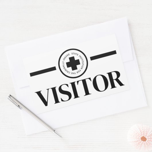 州機関の犯罪常識者 長方形シール (封筒)