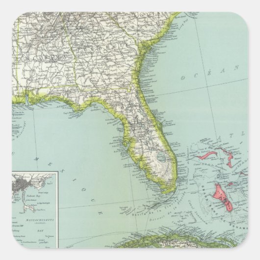 州統一されたとバハマ スクエアシール (正面)