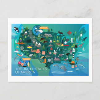 州統一されたはがき ポストカード