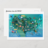 州統一されたはがき ポストカード (正面/裏面)