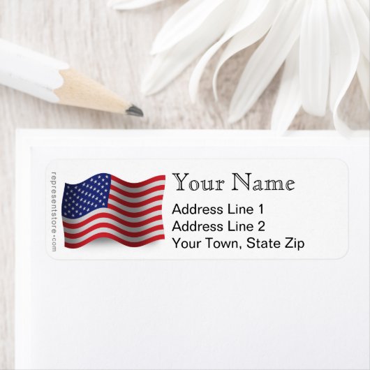 州統一されたびく国旗 ラベル (インサイチュ)