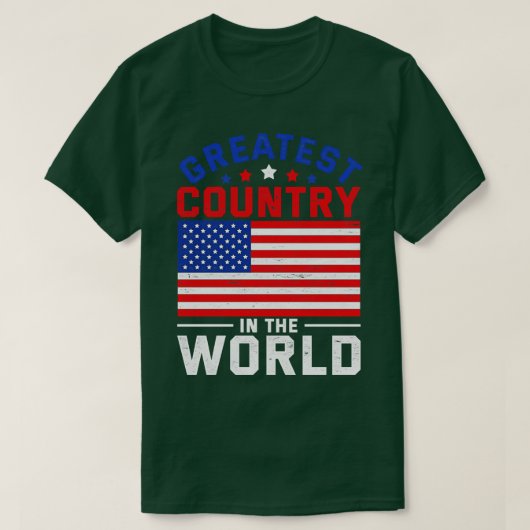 州統一されたアメリカ愛国的USA愛アメリカ国旗 Tシャツ (デザイン正面)