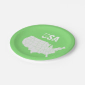 州統一されたカラフルの地図 ペーパープレート (アングル)