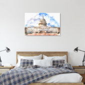 州統一されたキャピトルがワシントンDCに迫る キャンバスプリント (インサイチュ (寝室))
