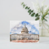 州統一されたキャピトルがワシントンDCに迫る ポストカード (スタンド正面)