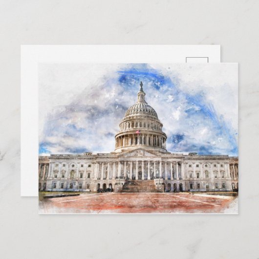 州統一されたキャピトルがワシントンDCに迫る ポストカード (正面/裏面)
