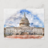 州統一されたキャピトルがワシントンDCに迫る ポストカード (正面)