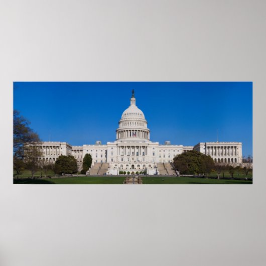 州統一されたキャピトル建物フルウエスタンビュー ポスター (正面)