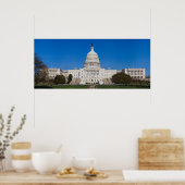 州統一されたキャピトル建物フルウエスタンビュー ポスター (キッチン)
