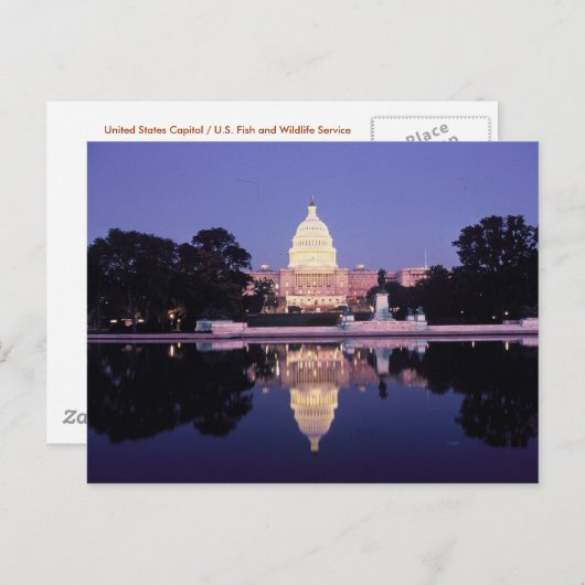州統一されたキャピトル、ワシントンD.C. ポストカード (正面/裏面)