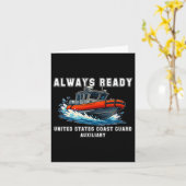 州統一されたコーストガード補助_ Uscg Aux T-s カード (黄色い花)