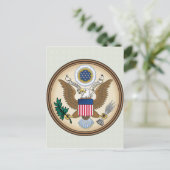 州統一されたコート・オブ・アームズ詳細 ポストカード (スタンド正面)