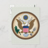 州統一されたコート・オブ・アームズ詳細 ポストカード (正面/裏面)