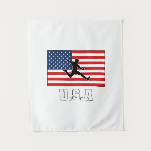 州統一されたサッカーサッカーチームUSMNT タペストリー (正面)