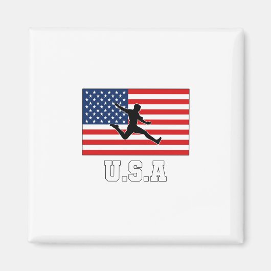 州統一されたサッカーサッカーチームUSMNT マグネット (正面)
