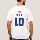 州統一されたサッカーサッカーチームUSMNT 10 Tシャツ (裏面)