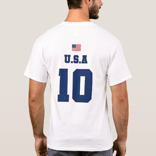 州統一されたサッカーサッカーチームUSMNT 10 Tシャツ (裏面)