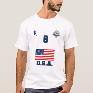 州統一されたサッカーチームUSMNT#8 Tシャツ