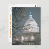 州統一されたズキャピトル建物インウィンタードレス ポストカード (正面/裏面)