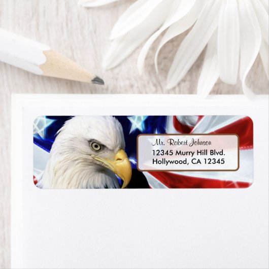 州統一されたズボルドイーグル差出人住所ラベル ラベル (インサイチュ)