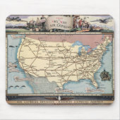 州統一されたズマップでスカイウェイを空中で送表現る マウスパッド (正面)