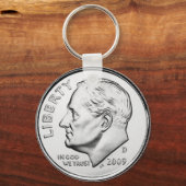 州統一されたズルーズベルトダイム キーホルダー (正面)