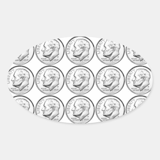 州統一されたズルーズベルトダイム 楕円形シール (正面)