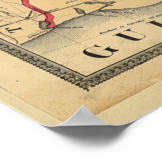 州統一されたズ南北戦争地図Charles Magnus 1862 ポスター (角)