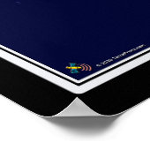 州統一されたズ市街灯アットナイトサテライトマップ ポスター (角)