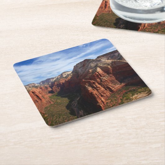 州統一されたズ、ユタ、ジオン国立公園 スクエアペーパーコースター (アングル)