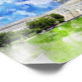 州統一されたズCapitol in Washington DC Water color フォトプリント (角)