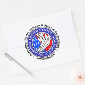 州統一されたブーメラン協会ラウンドステッカー3 ラウンドシール (封筒)