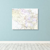 州統一されたマップ， c1812 キャンバスプリント (インサイチュ (ウッドフロア))