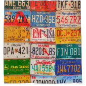 州統一されたライセンスプレートアートアメリカ シャワーカーテン (正面)