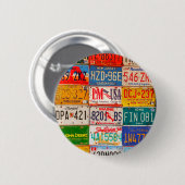 州統一されたライセンスプレートアートアメリカ 缶バッジ (正面&裏面)