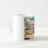 州統一されたヴァージン諸島ヴィンテージ旅行ポスター コーヒーマグカップ (正面左)