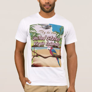 州統一されたヴァージン諸島ヴィンテージ旅行ポスター Tシャツ