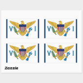 州統一されたヴァージン諸島国旗のステッカーUSVI Fla 長方形シール (シート)