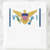州統一されたヴァージン諸島国旗のステッカーUSVI Fla 長方形シール (バッグ)