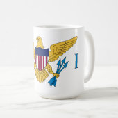 州統一されたヴァージン諸島国旗 コーヒーマグカップ (正面右)