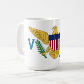 州統一されたヴァージン諸島国旗 コーヒーマグカップ (正面左)
