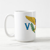 州統一されたヴァージン諸島国旗 コーヒーマグカップ (左)