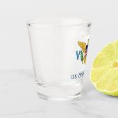 州統一されたヴァージン諸島国旗 ショットグラス (左)