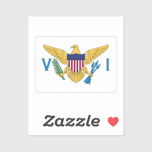 州統一されたヴァージン諸島国旗 シール (シート)