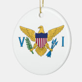 州統一されたヴァージン諸島国旗 セラミックオーナメント (左)