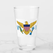 州統一されたヴァージン諸島国旗 タンブラーグラス (正面)