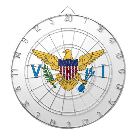 州統一されたヴァージン諸島国旗 ダーツボード (正面)