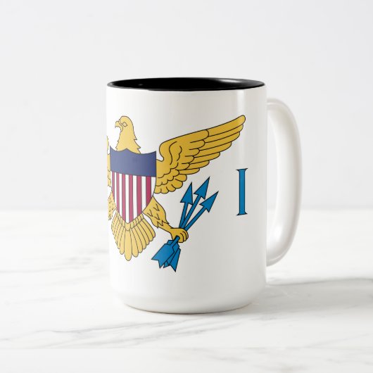 州統一されたヴァージン諸島国旗 ツートーンマグカップ (正面右)