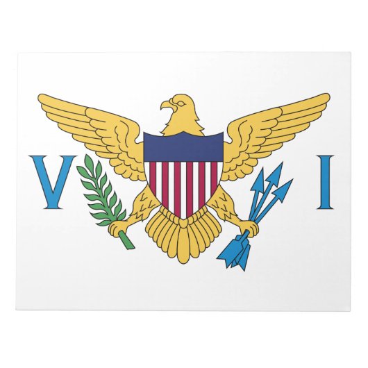 州統一されたヴァージン諸島国旗 ノートパッド (正面)